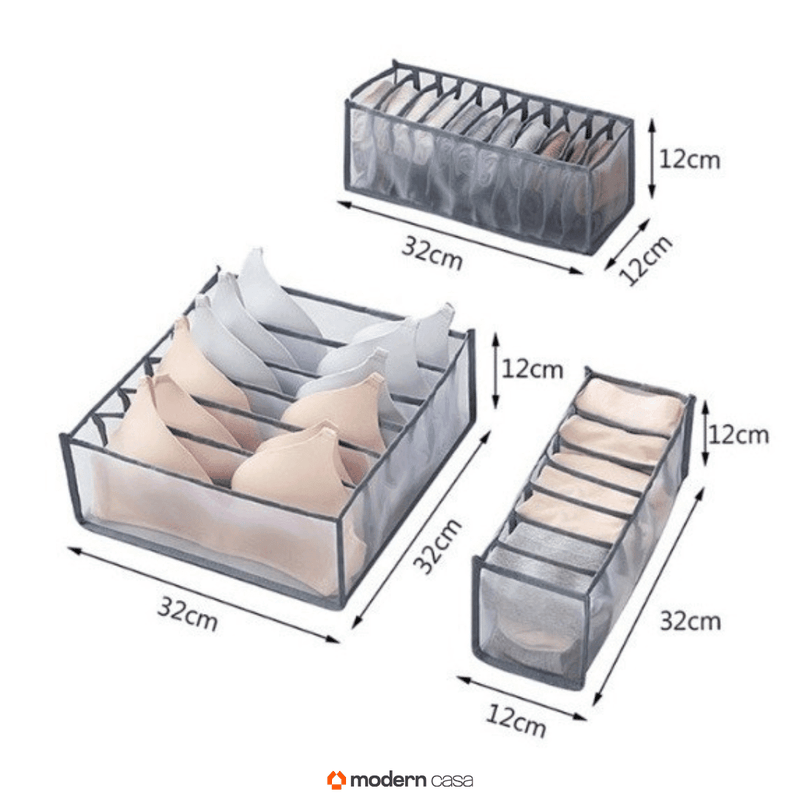 Organizador Tipo Colmeia para Roupas Íntimas Kit 3 Peças