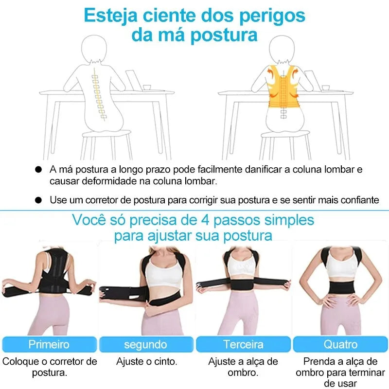 Corretor Postural Ajustável Unissex