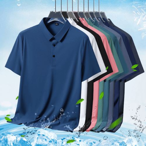 Camisa Polo Premium em Seda Gelo - Tecnologia Anti Amassado