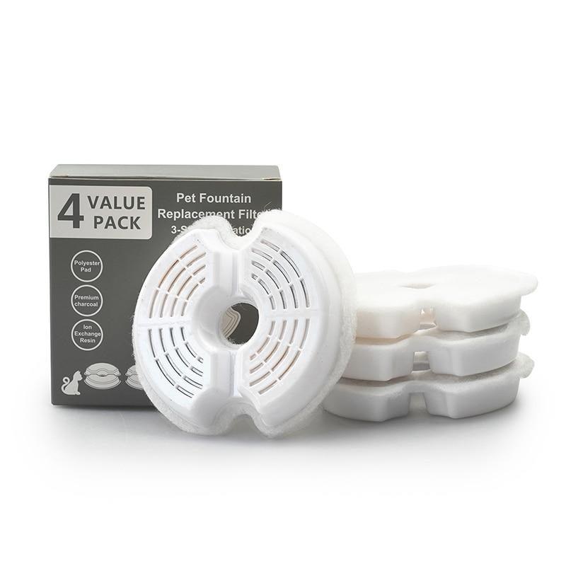 Kits de Filtros Vegetais com Carvão Ativo para Fontes de Água p/ Pets