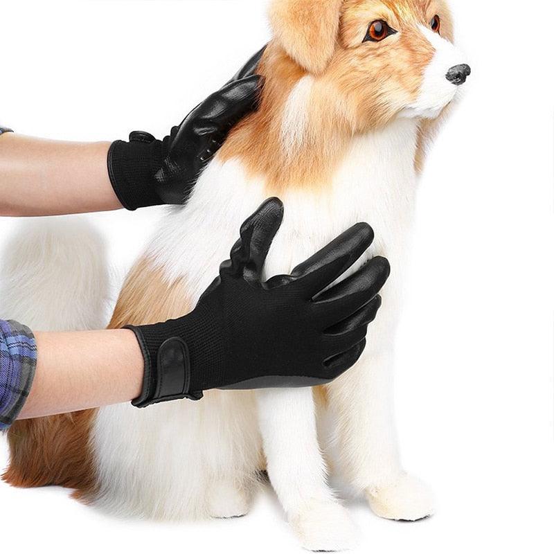 Luva Massageadora e Removedora de Pelos para Cães e Gatos - Fluff Glove